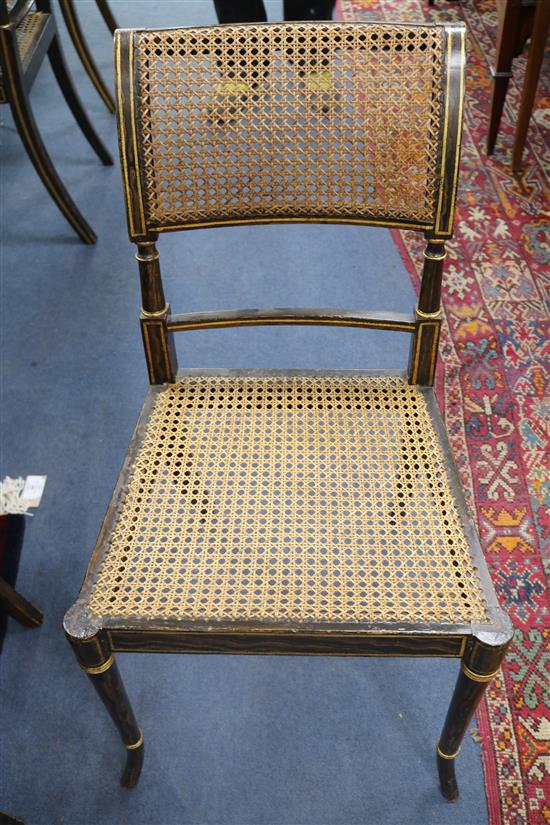 A set of 10 Regency style painted dining chairs